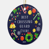 Best Crossing Guard Ever Kerstversiering Keramisch Ornament (Links)