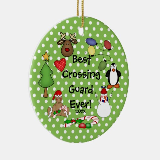 Best Crossing Guard Ever Kerstversiering Keramisch Ornament (Rechts)