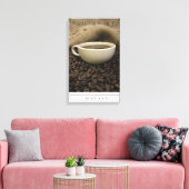 Best Cup - koffie en bonen op doek Canvas Afdruk (Insitu (Woonkamer))