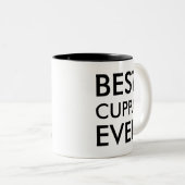 Best Cuppa Ever | Tea lover Gift Tweekleurige Koffiemok (Voorkant rechts)