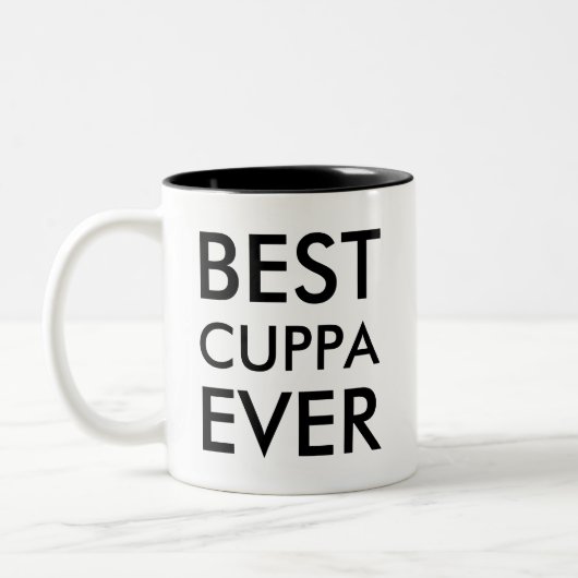 Best Cuppa Ever | Tea lover Gift Tweekleurige Koffiemok (Links)