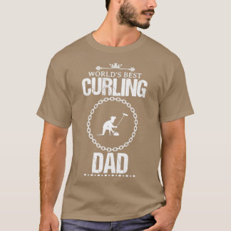 Best Curling Dad Funny Design for Gift 3 T-shirt