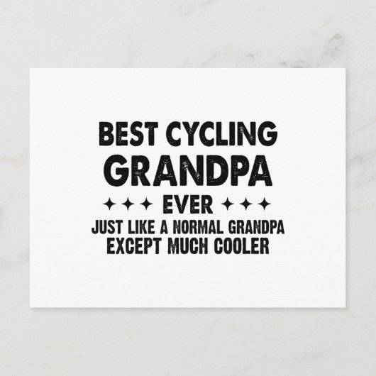Best Cycling Grandpa Ever Vaderdag Grandfather Briefkaart (Voorkant)