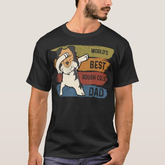 Best Dabbing Rough Collie Pa Dab for Kids Mannen T-shirt (Voorkant)