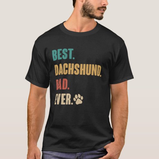Best Dachshund Dad   Dachshund Dog T-shirt (Voorkant)