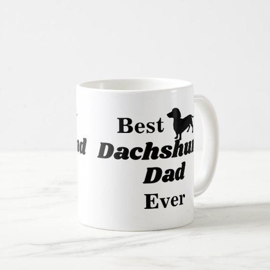 Best Dachshund Dad Ever Coffee Mok (Voorkant rechts)