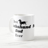 Best Dachshund Dad Ever Coffee Mok (Voorkant links)