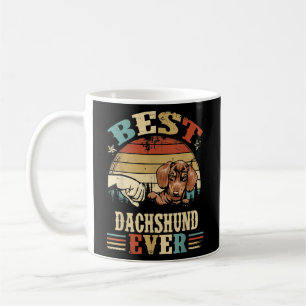 Best Dachshund Dad Ever Retro Fathers Day  Koffiemok