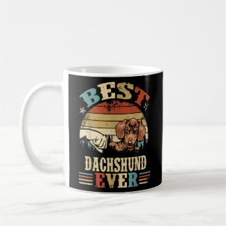 Best Dachshund Dad Ever Retro Fathers Day Koffiemok