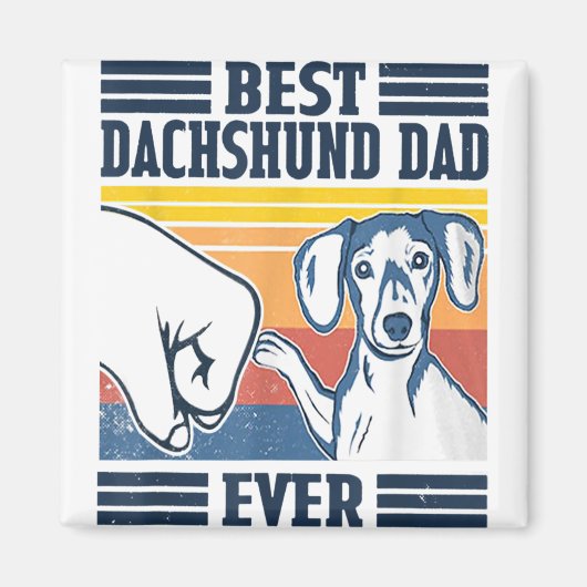 Best Dachshund Dad ever Shirt  Vader Day C Magneet (Voorkant)