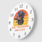 Best dachshund dad ever T-Shirt Grote Klok (Hoek)