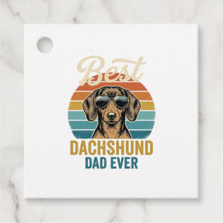 Best Dachshund Dad Ever Vintage Dog Shirt Design_1 Bedankjes Labels