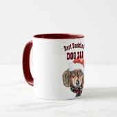 Best DACHSHUND Dog Dad Kerstmis Illustrated Cute Mok (Voorkant links)