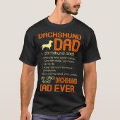 Best Dachshund Pap Ever Fathers Vaderdag Gift T-shirt (Voorkant)