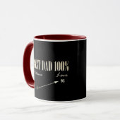 Best Dad 100% Love Patience Funky Father Mok Cup (Voorkant links)
