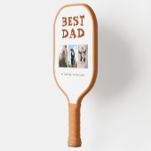 Best Dad 3 Photo Collage Family Afbeelding Pickleball Paddle (Links)