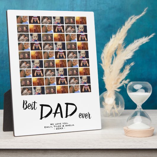 Best Dad 6 Photo Collage Family Photo Fotoplaat (Zijkant)