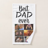 Best Dad 6 Photo Collage Family Photo Handdoek (Handdoek)
