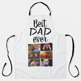 Best Dad 6 Photo Collage Family Photo Schort