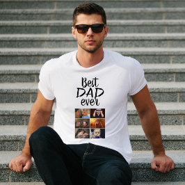 Best Dad 6 Photo Collage Family Photo T-shirt
