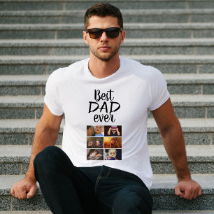 Best Dad 6 Photo Collage Family Photo T-shirt