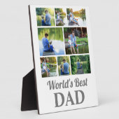 Best Dad 8 Photo Collage Vaderdag Fotoplaat (Zijkant)