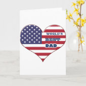Best Dad American Flag Heart Kaart (Gele Bloem)