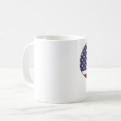 Best Dad American Flag Heart Koffiemok (Voorkant links)
