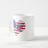 Best Dad American Flag Heart Koffiemok (Voorkant links)