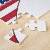 Best Dad American Flag Heart Legpuzzel (Zijkant)