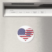 Best Dad American Flag Heart Magneet (Insitu (Vaatwasser))