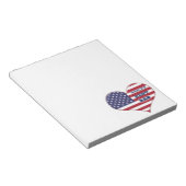 Best Dad American Flag Heart Notitieblok (Schuin)