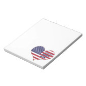Best Dad American Flag Heart Notitieblok (Linkerzijde)