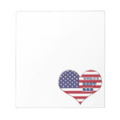 Best Dad American Flag Heart Notitieblok (Voorkant)