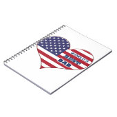 Best Dad American Flag Heart Notitieboek (Linkerzijde)