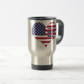 Best Dad American Flag Heart Reisbeker (Voorkant rechts)