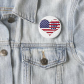 Best Dad American Flag Heart Ronde Button 5,7 Cm (In situ)