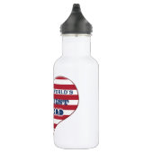 Best Dad American Flag Heart Waterfles (Rechts)
