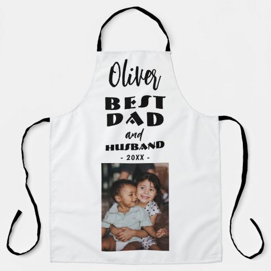 Best Dad and Husband Family Photo Keepomwille Schort (Voorkant)