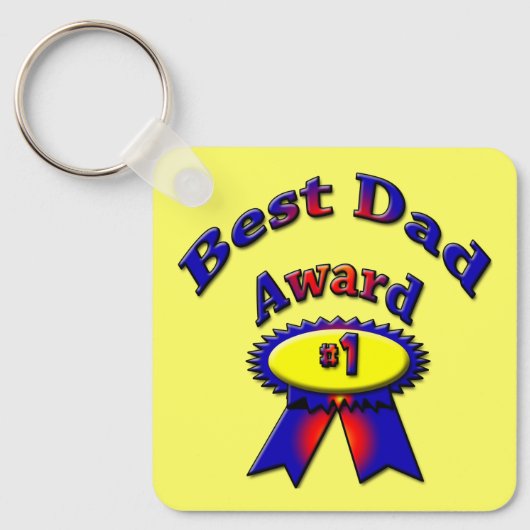 Best Dad Award # 1 Vader Sleutelhanger (Voorkant)