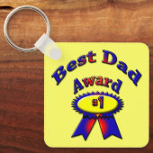 Best Dad Award # 1 Vader Sleutelhanger (Voorkant)