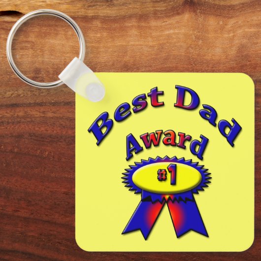 Best Dad Award # 1 Vader Sleutelhanger (Voorkant)