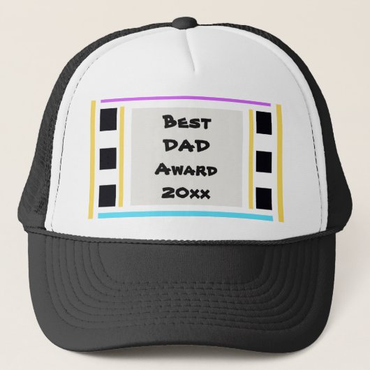 Best Dad Award 20xx Modern Cool Trucker Pet (Voorkant)