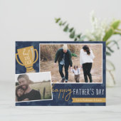 Best Dad Award Foto Wenskaart Kaart (Staand voorkant)