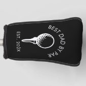 Best Dad beroemd gemaakt door Par Custom Typograph Golfheadcover (Voorkant)