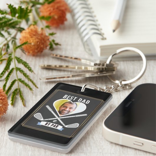 Best Dad beroemd gemaakt door Par Golf Lover Acryl Sleutelhanger (Voorkant Rechts)
