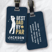 Best Dad beroemd gemaakt door Par Golfer Monogramm Bagagelabel