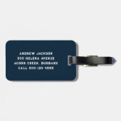 Best Dad beroemd gemaakt door Par Golfer Monogramm Bagagelabel (Achterkant horizontaal)