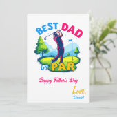 Best Dad beroemd gemaakt door Par | Golfliefhebber Kaart (Staand voorkant)