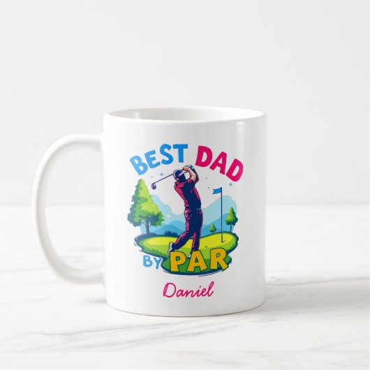 Best Dad beroemd gemaakt door Par | Golfliefhebber Koffiemok (Links)